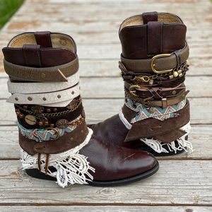 Size 7 UPCycled Cowgirl Boots Cowboy Roper Boots
